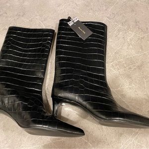 Black Lizard Massimo Dutti boots, new with tags!